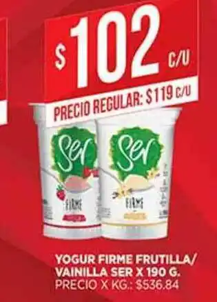 Supermercados DIA Yogur Firme Frutilla Vainilla Ser x 190g oferta