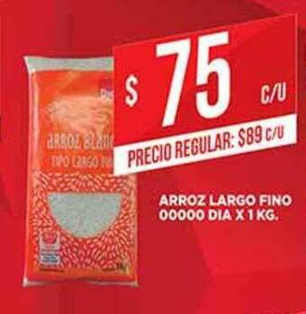 Supermercados DIA Arroz Largo Fino 00000 Dia x 1kg oferta