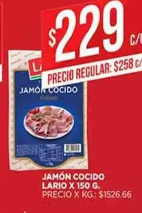 Supermercados DIA Jamón Cocido Lario x 150g oferta