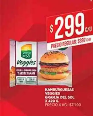 Supermercados DIA Hamburguesa Veggies Granja Del Sol x 420g oferta