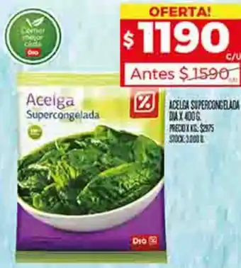 Supermercados DIA ACELGA SUPERCONGELADA DIA X 400G oferta
