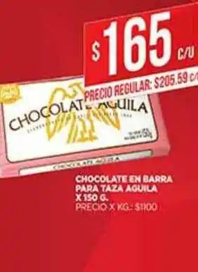 Supermercados DIA Chocolate En Barra Para Taza Aguila x 150g oferta