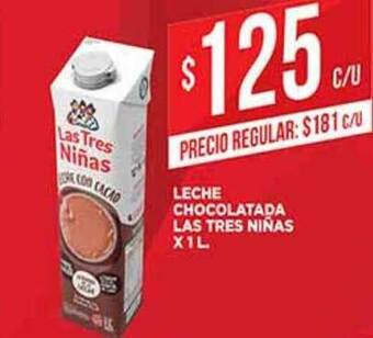Supermercados DIA Leche Chocolatada Las Tres Niñas x 1l oferta