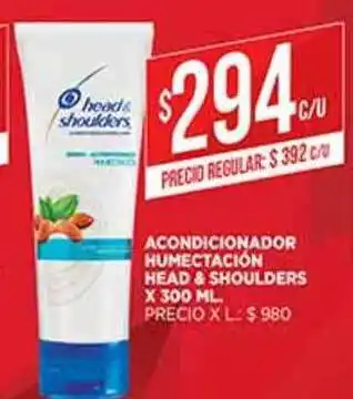 Supermercados DIA Acondicionador Humectación Head & Shoulders x 300ml oferta