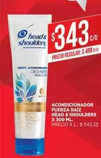 Supermercados DIA Acondicionador Fuerza Raíz Head & Shoulders x 300ml oferta