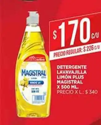 Supermercados DIA Detergente Lavavajilla Limón Plus Magistral x 500ml oferta