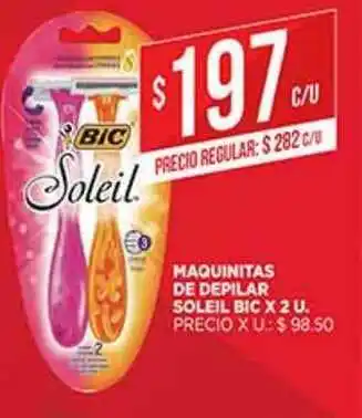 Supermercados DIA Maquinitas De Depilar Soleil Bic x 2 u oferta