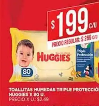 Supermercados DIA Toallitas Humedas Triple Protección Huggies x 80u oferta