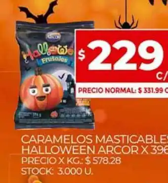 Supermercados DIA Caramelos Masticables Halloween Arcor 396g oferta