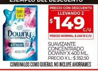 Supermercados DIA Suavizante Concentrado Downy x 400ml oferta