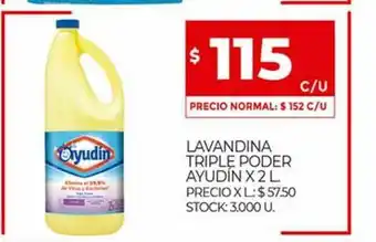 Supermercados DIA Lavandina Triple Poder Ayudín x 2l oferta