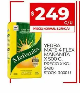 Supermercados DIA Yerba Mate 4 Flex Mañanita x 500g oferta