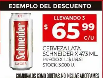Supermercados DIA Cerveza Lata Schneider x 473 ml oferta