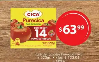 Makro Puré De Tomates Purecica Cica x 520gr oferta