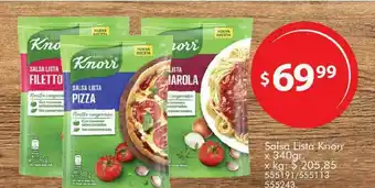 Makro Salsa Lista Knorr x 340gr oferta