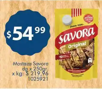 Makro Mostaza Savora x 250 gr oferta