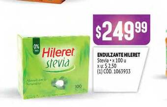 Makro Endulzante Hileret Stevia x 100u oferta