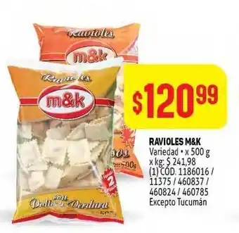 Makro Ravioles M&k x 500g oferta