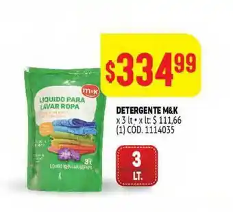 Makro Detergente M&k x 3lt oferta