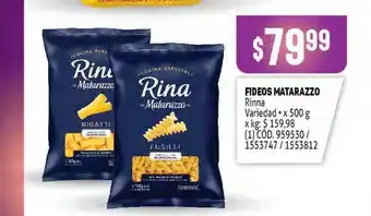 Makro Fideos Matarazzo Rinna x 500g oferta
