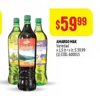Makro Amargo M&k x 1,5lt oferta