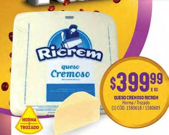 Makro Queso Cremoso Ricrem oferta