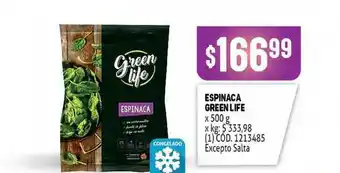 Makro Espinaca Green Life x 500g oferta