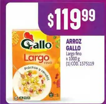 Makro Arroz Gallo Largo Fino x 1000g oferta
