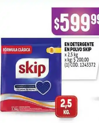 Makro En Detergente En Polvo Skip x 2,5kg oferta