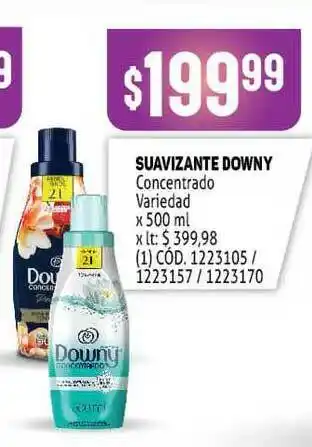 Makro Suavizante Downy Concentrado x 500ml oferta