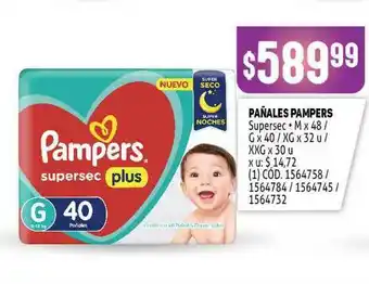 Makro Pañales Pampers Supersec oferta
