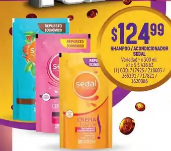 Makro Shampoo Acondicionador Sedal x 300ml oferta