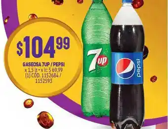 Makro Gaseosa 7up Pepsi x 1,5lt oferta