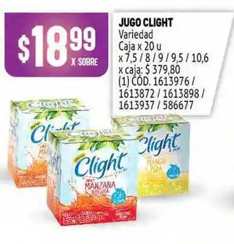 Makro Jugo Clight Caja x 20u oferta