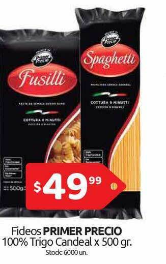 Cordiez Fideos Primer Precio 100% Trigo Candeal oferta