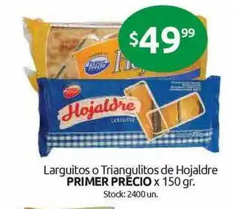 Cordiez Larguitos O Triangulitos De Hojaldre Primer Precio x 150gr oferta