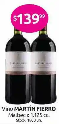 Cordiez Vino Martín Fierro Malbec x 1.125c oferta