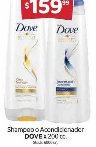 Cordiez Shampoo O Acondicionador Dove x 200cc oferta