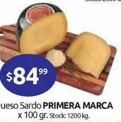 Cordiez Queso Sardo Primer Marca x 100gr oferta