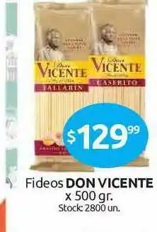 Cordiez Fideos Don Vicente x 500gr oferta