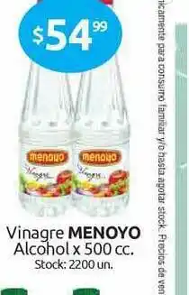 Cordiez Vinagre Menoyo Alcohol x 500cc oferta