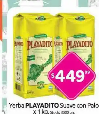 Cordiez Yerba Playadito Suave Con Palo x 1kg oferta