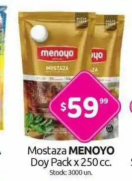 Cordiez Mostaza Menoyo Doy Pack x 250cc oferta