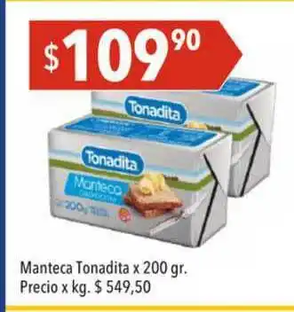 Hergo Manteca Tonadita x 200 g oferta