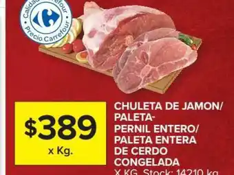 Carrefour Market Chuleta De Jamon Paleta-pernil Entero Paleta Entera De Cerdo Congelada oferta