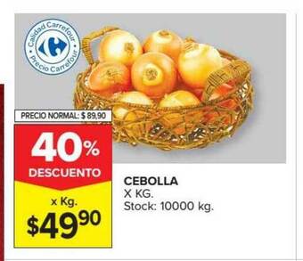 Carrefour Market Cebolla 40% Descuento oferta