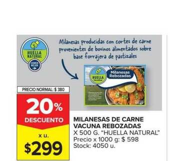 Carrefour Milanesas De Carne Vacuna Rebozadas x 500g oferta