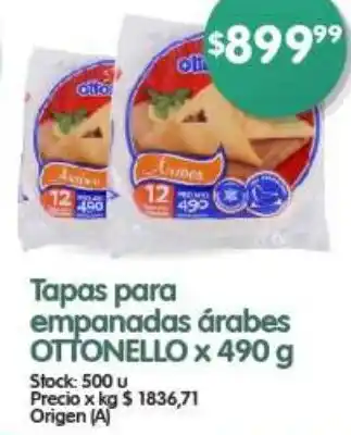 Supermercados Buenos Días Tapas para empanadas árabes OTTONELLO x 490g oferta