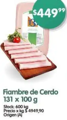 Supermercados Buenos Días Fiambre de Cerdo 131 x 100g oferta