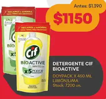 Supermercados Tadicor DETERGENTE CIF BIOACTIVE DOYPACK X 450ML oferta